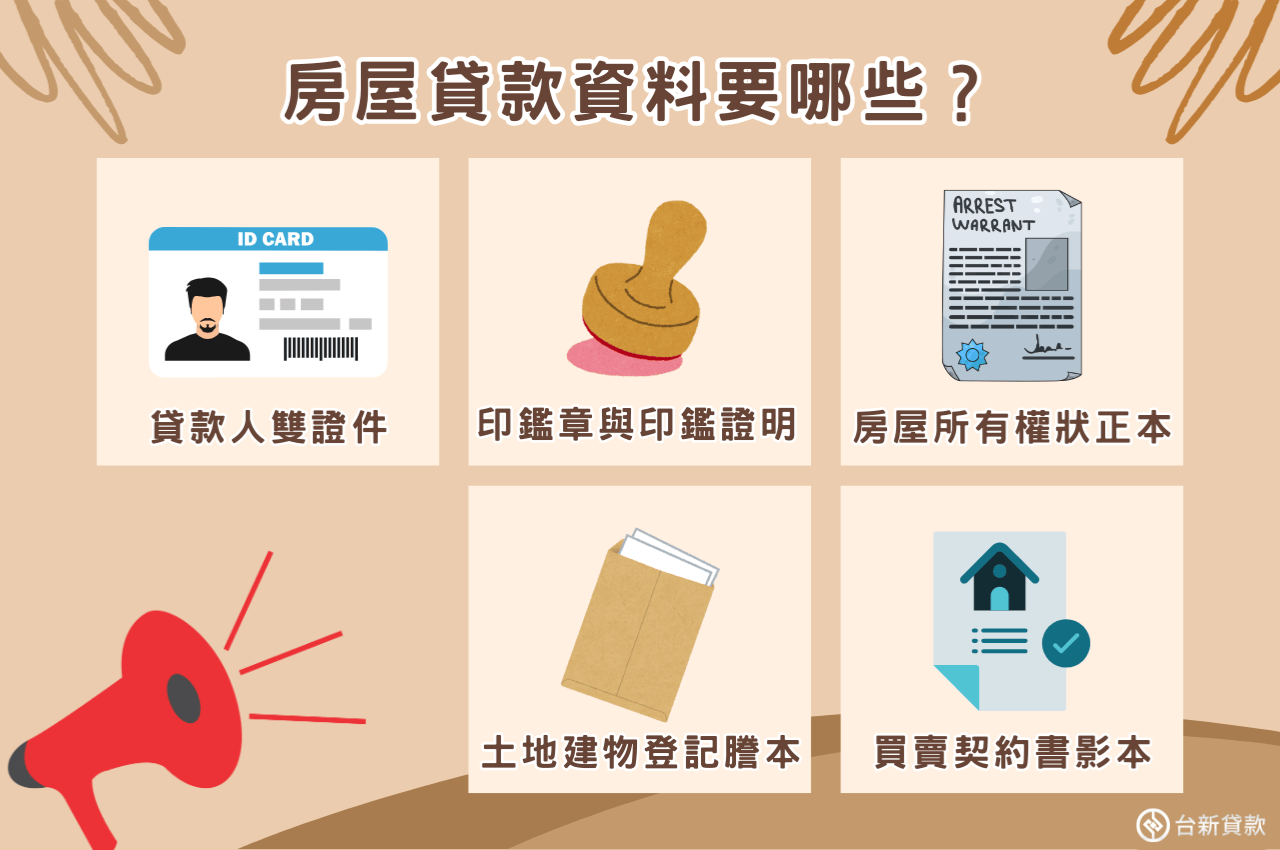 房屋貸款流程前，要準備哪些房屋貸款資料？